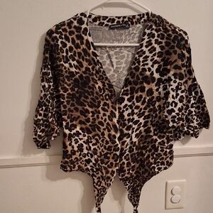 Abercrombie & Fitch Leopard Print Top